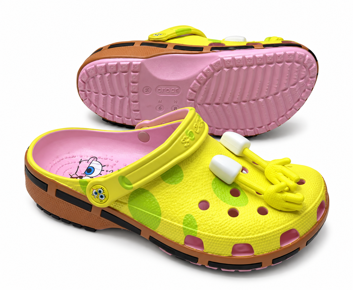 Crocs Bob l'Éponge – Classic Clog Jaune & Vert Citron